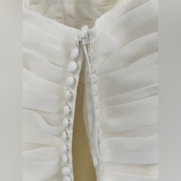 Victoria James Ronald Joyce white wedding dress with train size 12 - Picture 7 of 11